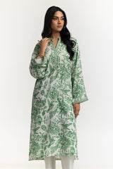 poly-cambric Printed with Embroidered Shirt IPS-44497