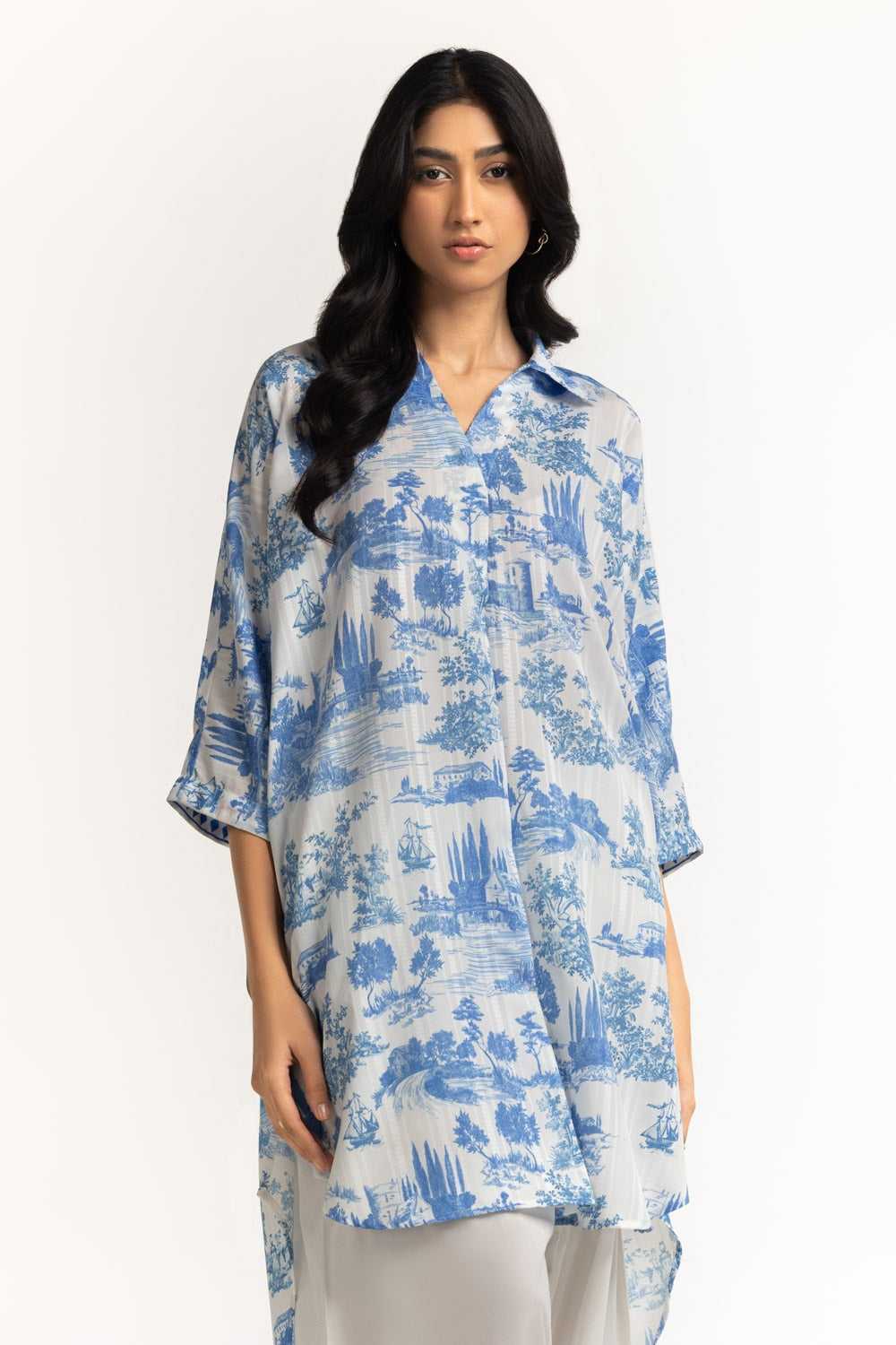 Dobby Texture Printed Shirt IPS-44515