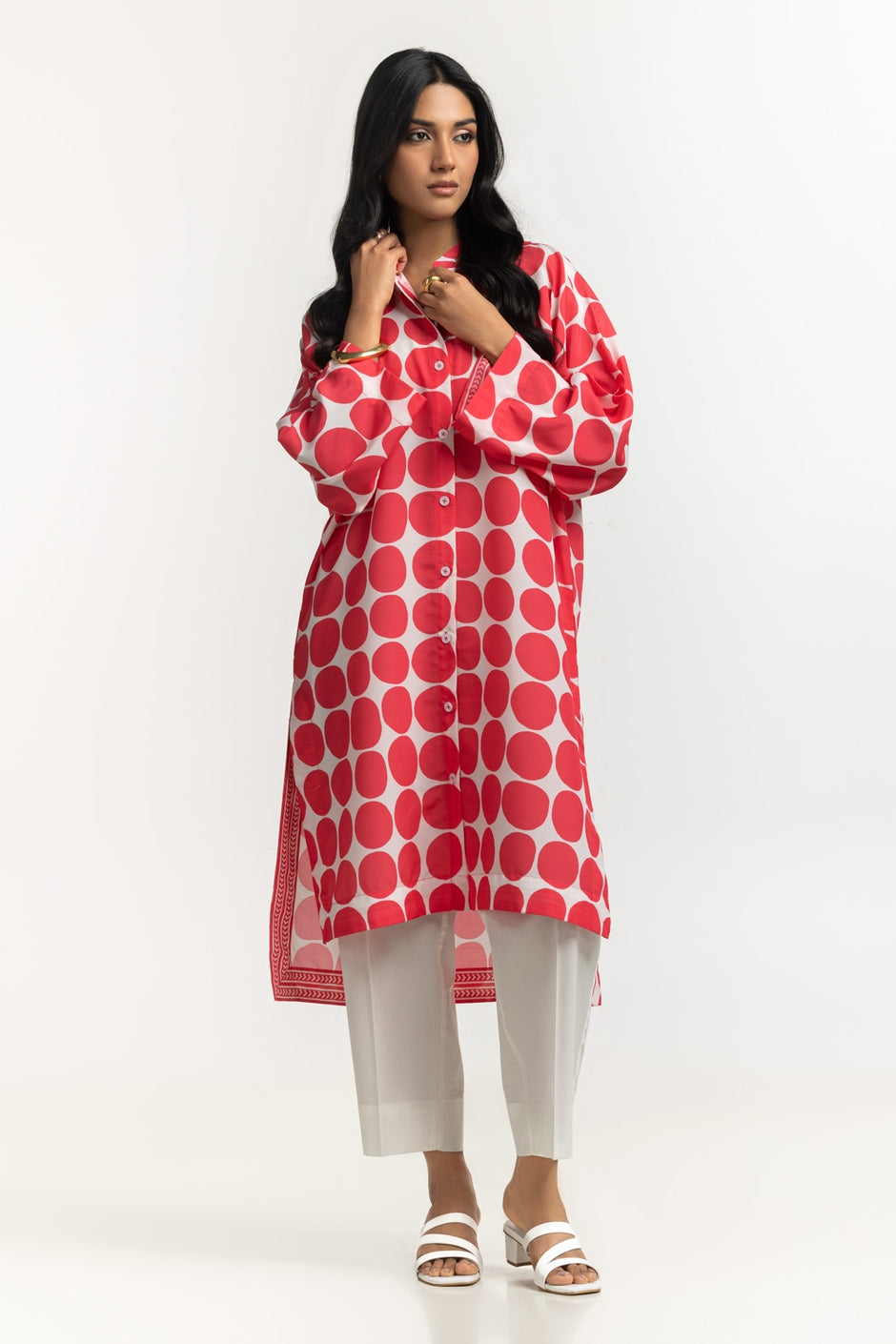 poly-cambric Printed Shirt