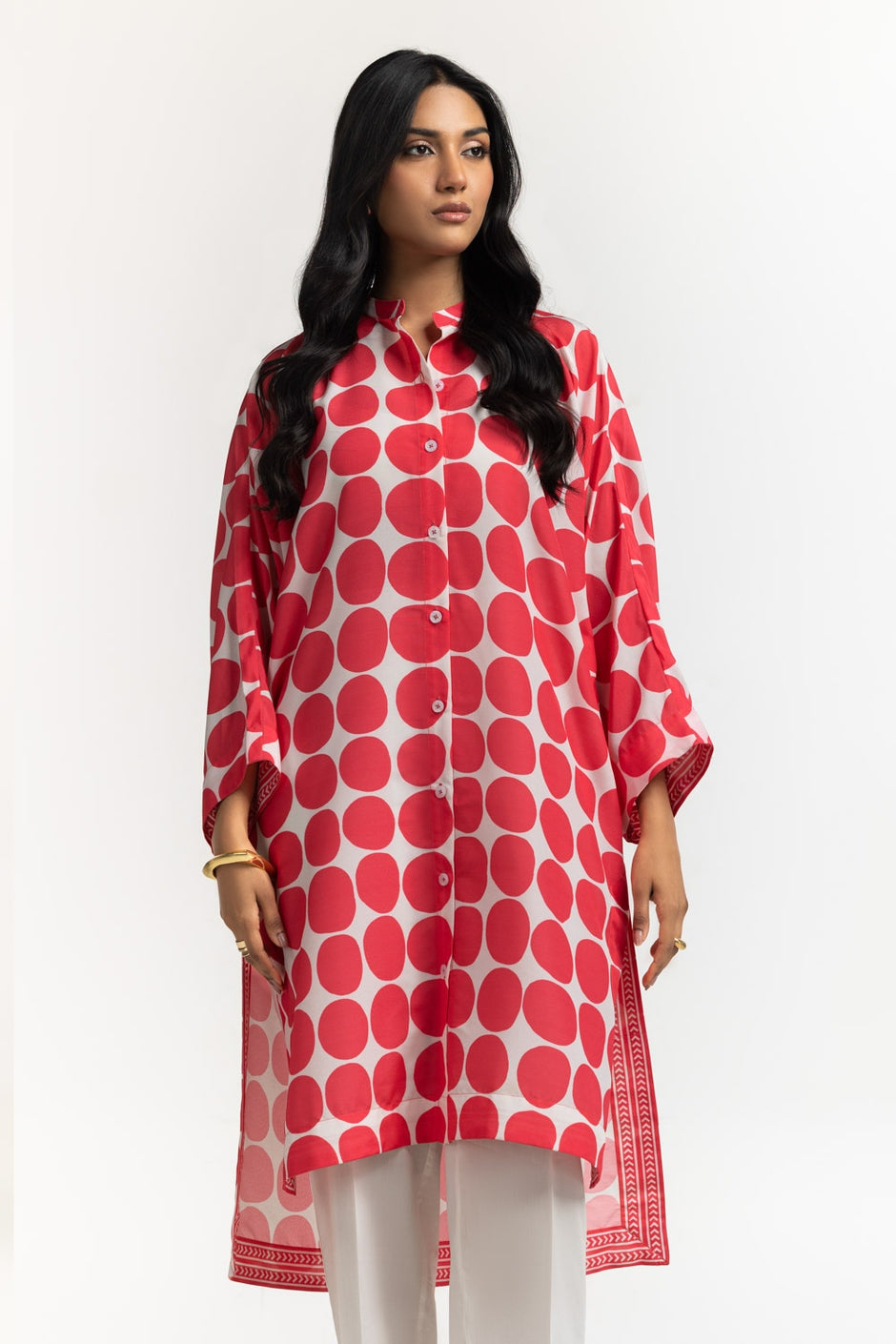 poly-cambric Printed Shirt