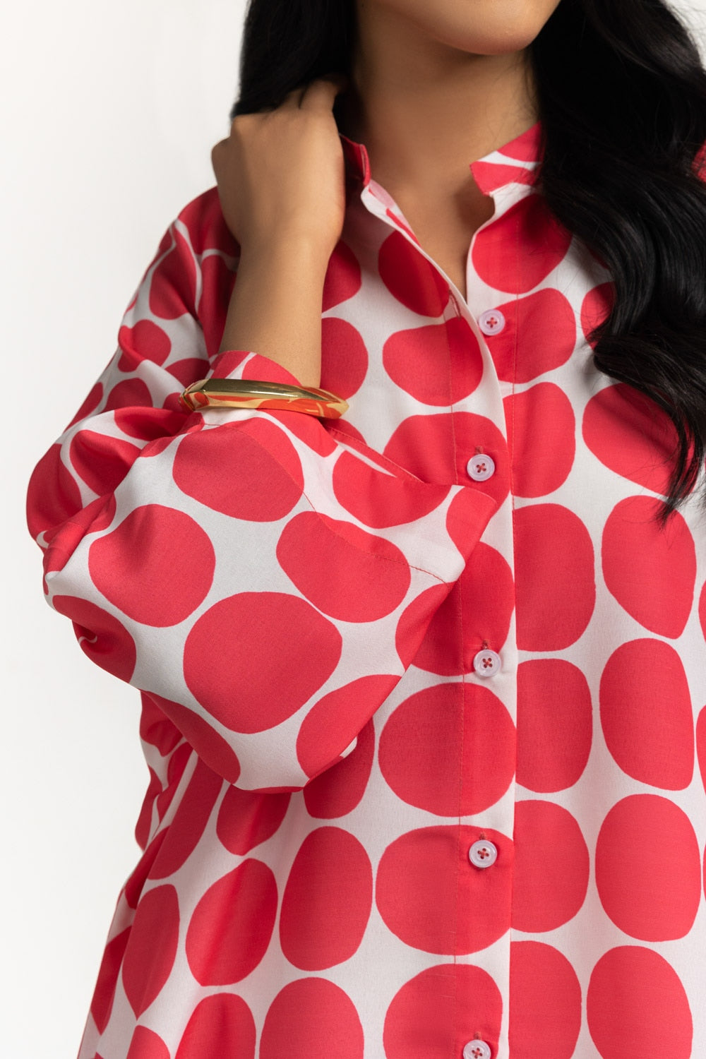 poly-cambric Printed Shirt IPS-44516