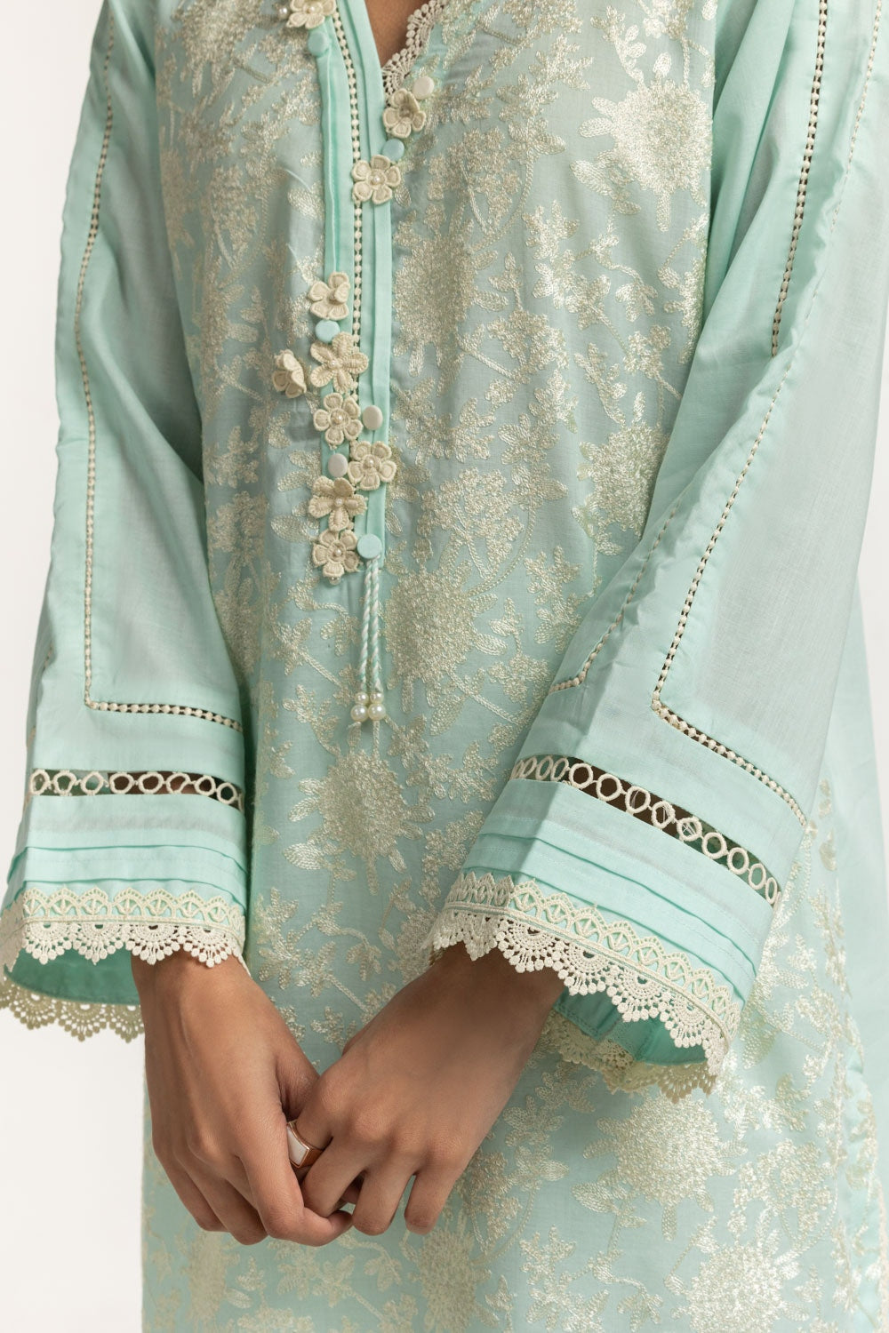 Cambric Embroidered Shirt And Embroidered Dupatta IPSD-44479