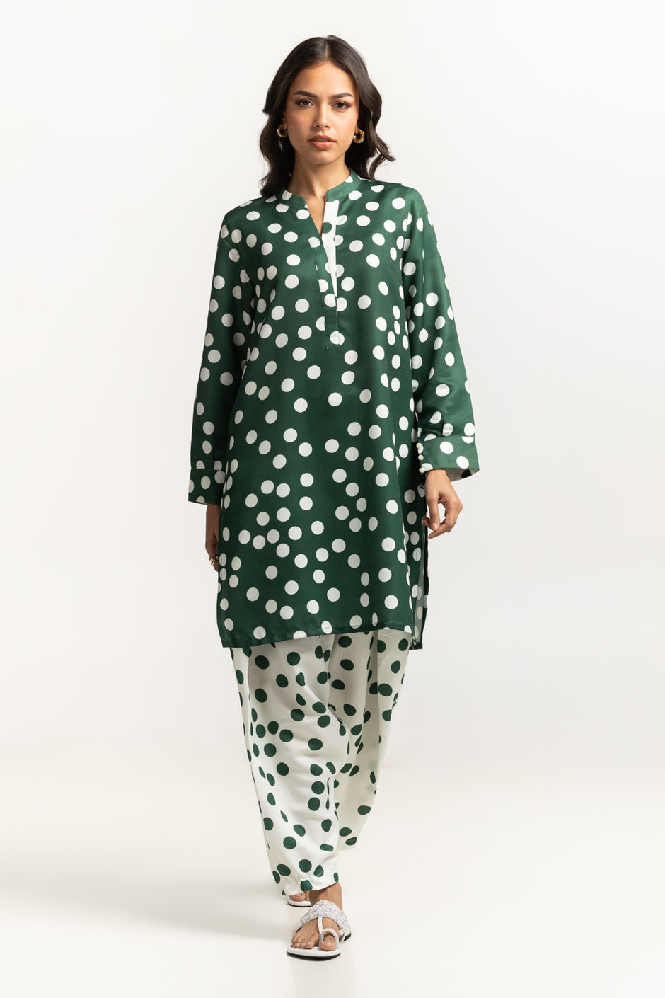 Herringbone Printed Shirt And Shalwar