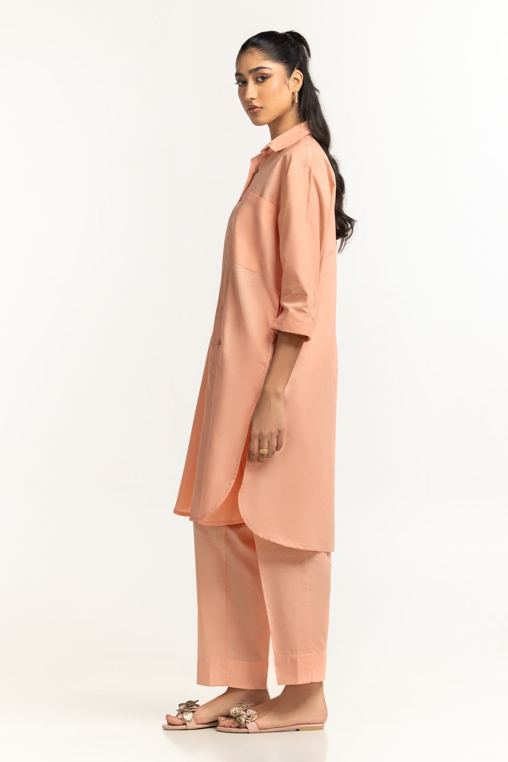 Yarn-dyed Button Down Co-Ord Set IPST-34318