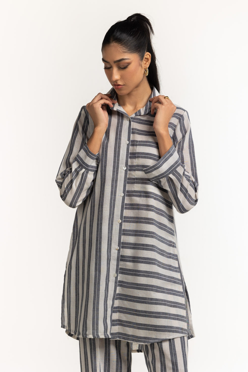 Yarn-dyed Stripes Co-Ord Set IPST-34326