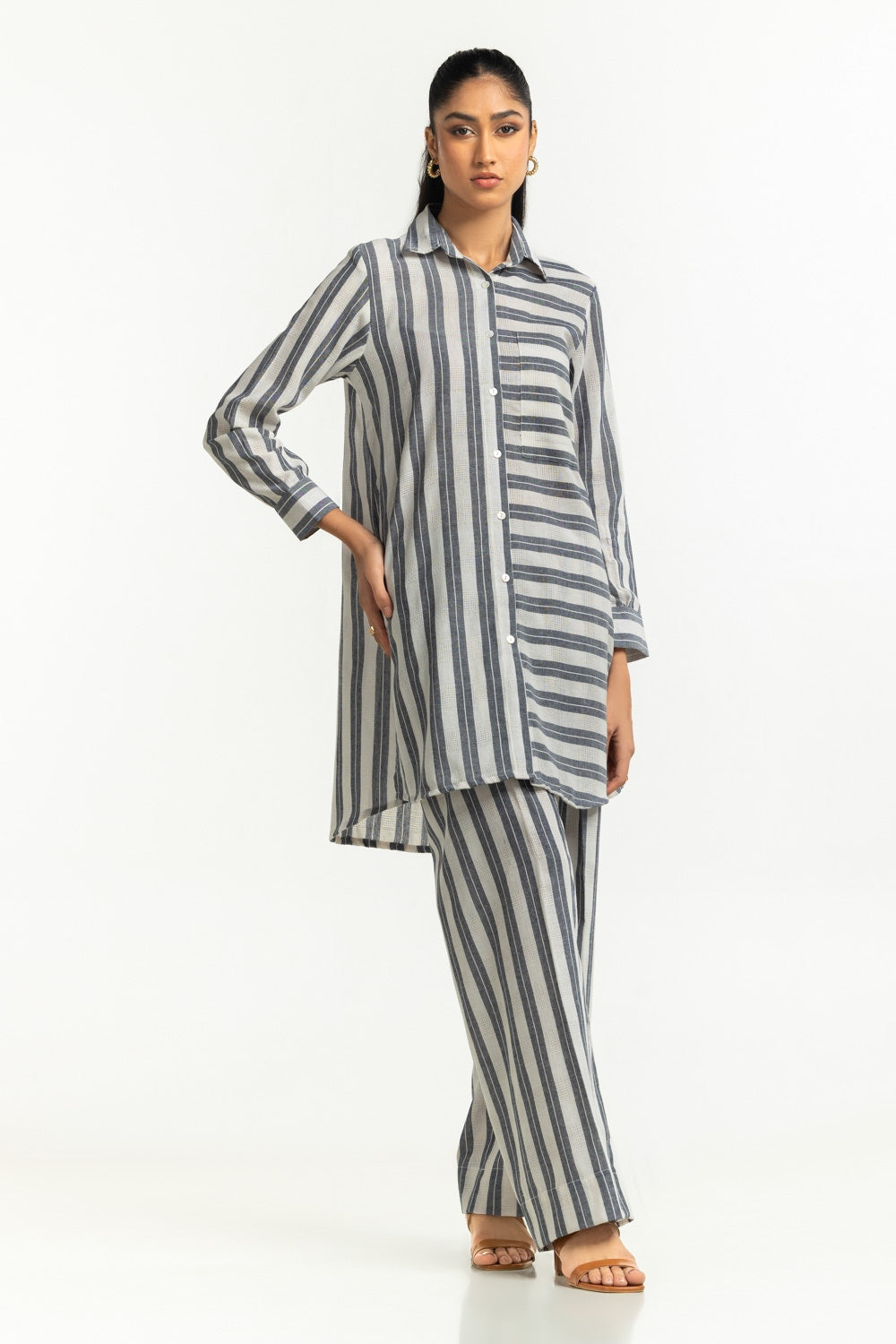 Yarn-dyed Stripes Co-Ord Set IPST-34326