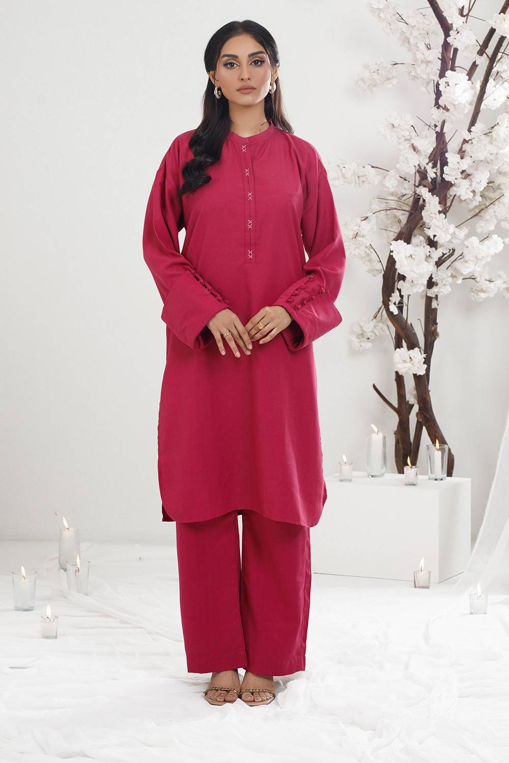 Herringbone Embellished Co-Ord Set IPST-44106