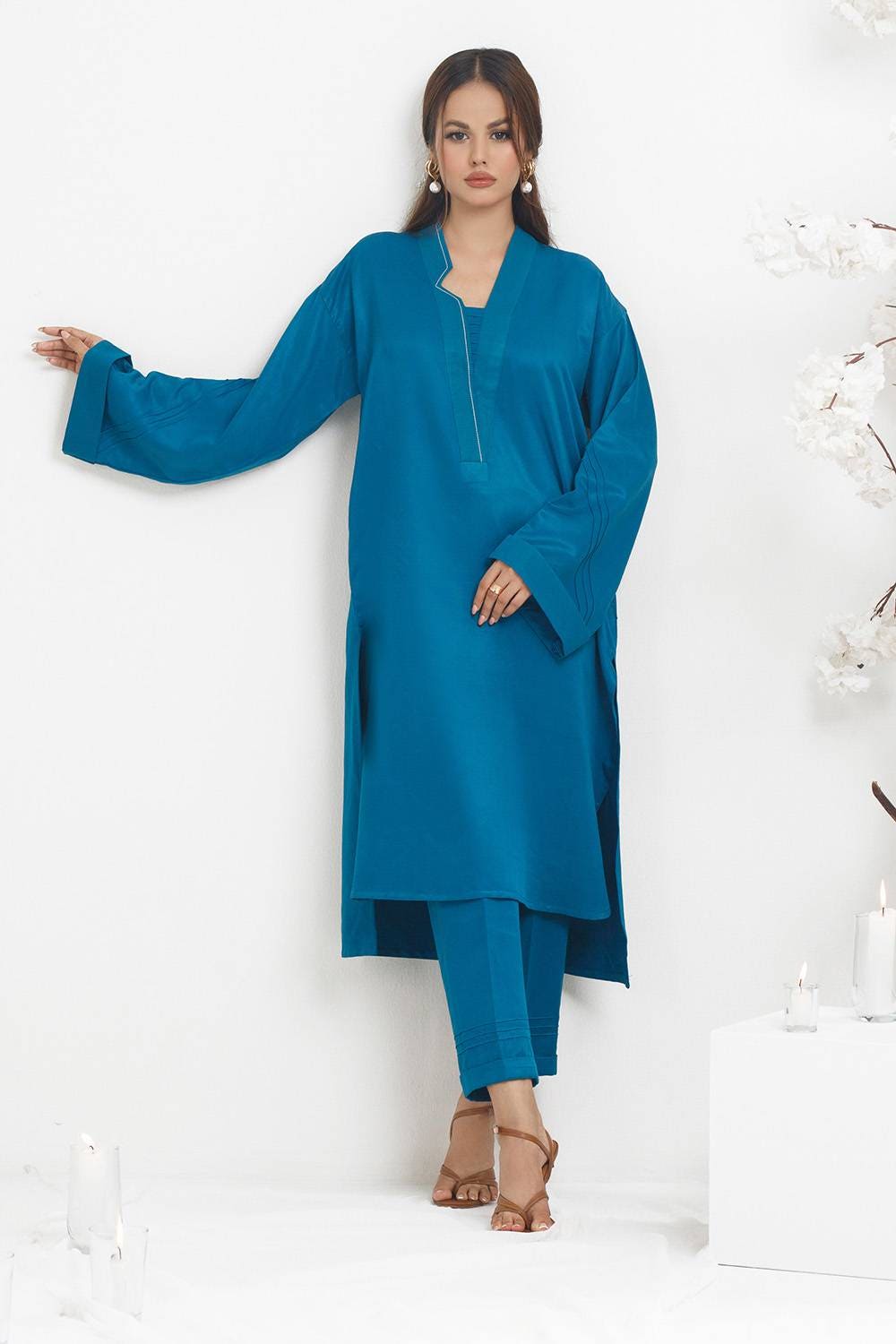Herringbone Embellished Co-Ord Set IPST-44108