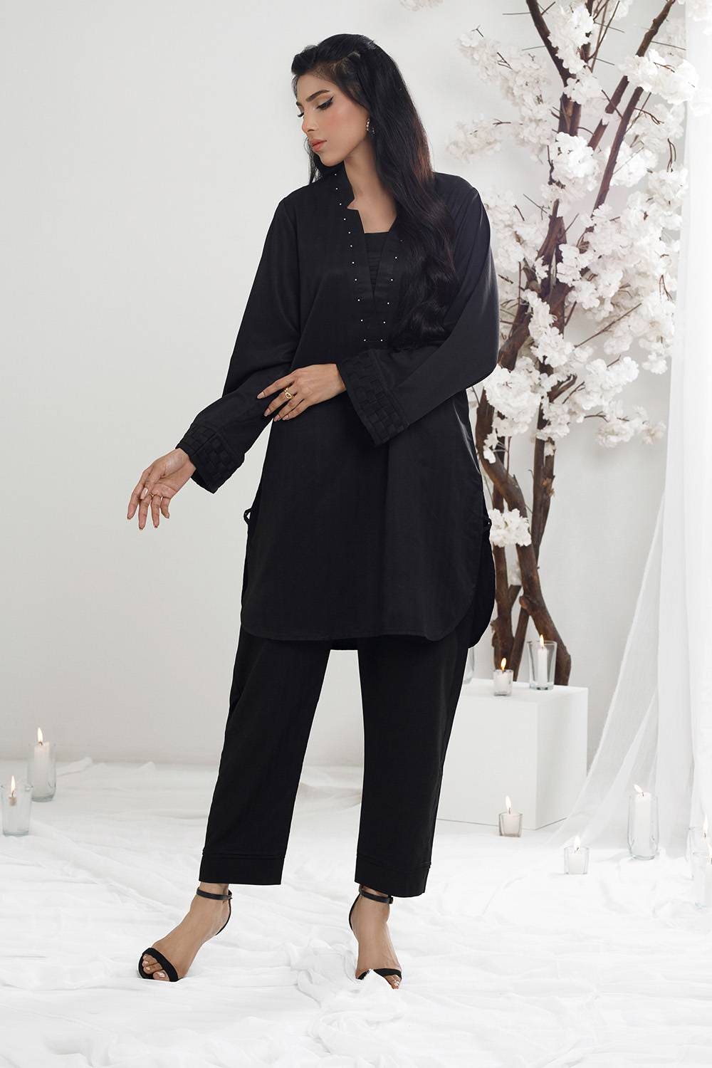 Herringbone Embellished Co-Ord Set IPST-44110