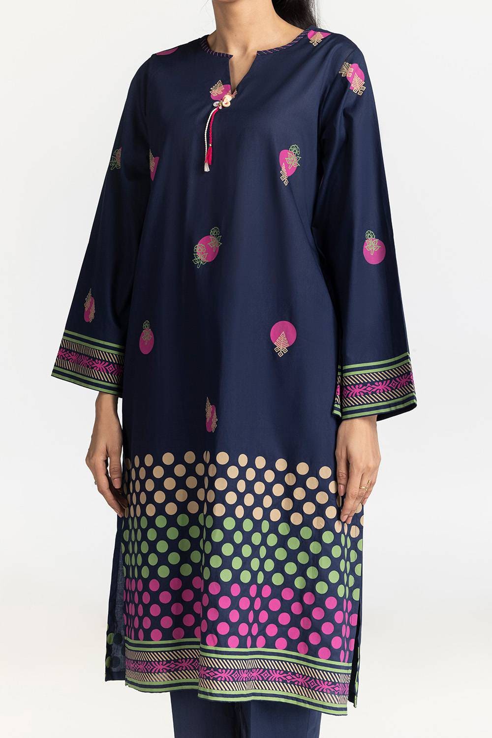Cambric Block Printed Shirt And Dyed Trouser IPST-44120