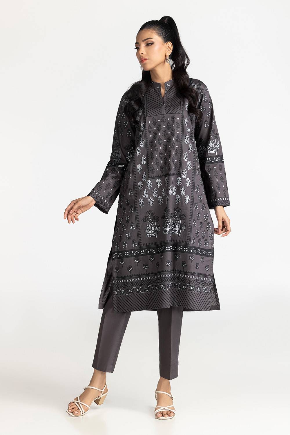 Cambric Block Printed Shirt And Dyed Trouser IPST-44123