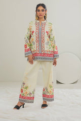 Cross Slub Printed Co-Ord Set IPST-44124