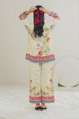 Cross Slub Printed Co-Ord Set IPST-44124