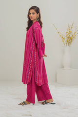 Poly Raw Slub Printed Co-Ord Set IPST-44129