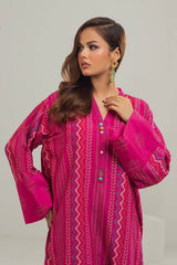 Poly Raw Slub Printed Co-Ord Set IPST-44129