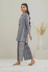 Poly Raw Slub Printed Co-Ord Set IPST-44130