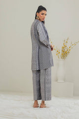 Poly Raw Slub Printed Co-Ord Set IPST-44130