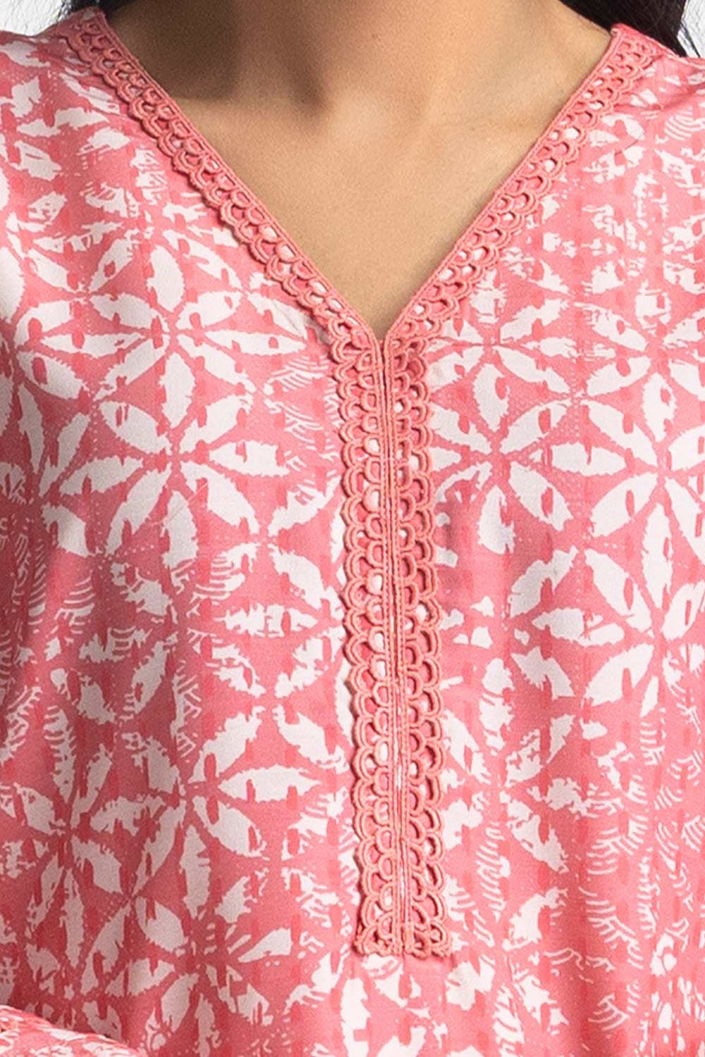Poly Raw Slub Printed Co-Ord Set IPST-44131