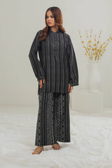 Poly Raw Slub Printed Co-Ord Set IPST-44132