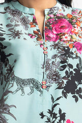 Poly Raw Slub Printed Co-Ord Set IPST-44137