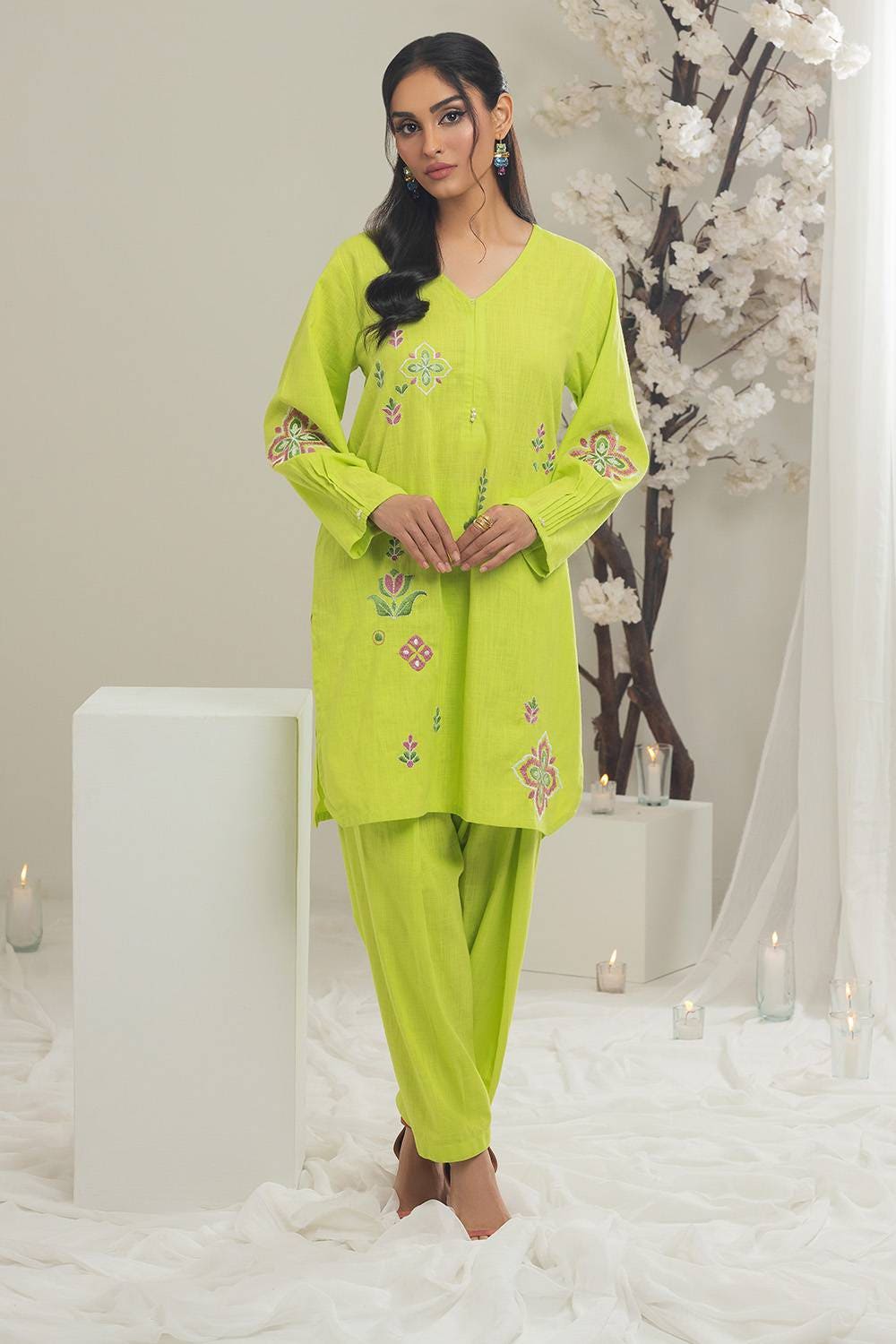 Irish Embroidered Co-Ord Set IPST-44147