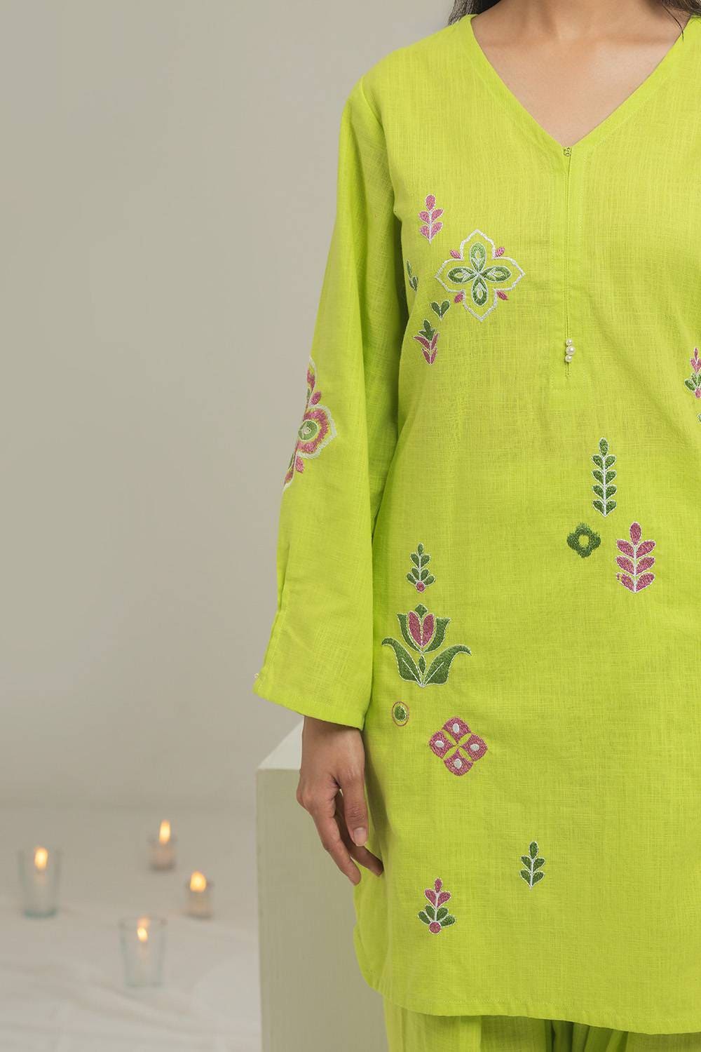Irish Embroidered Co-Ord Set IPST-44147