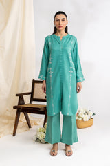 Herringbone Embroidered Shirt And Dyed Trouser IPST-44164