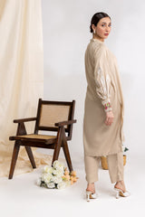 Herringbone Embroidered Shirt And Dyed Trouser IPST-44169