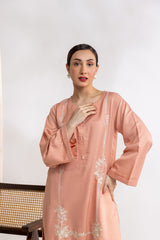 Herringbone Embroidered Shirt And Dyed Trouser IPST-44170