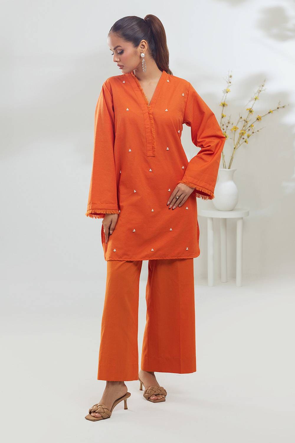 Poly Viscose Embellished Co-Ord Set IPST-44173