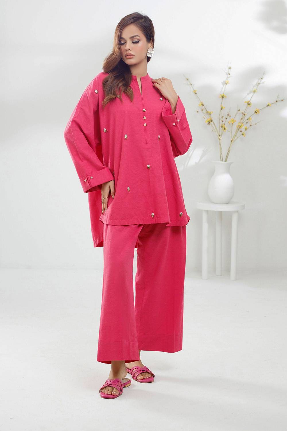 Poly Viscose Embellished Co-Ord Set