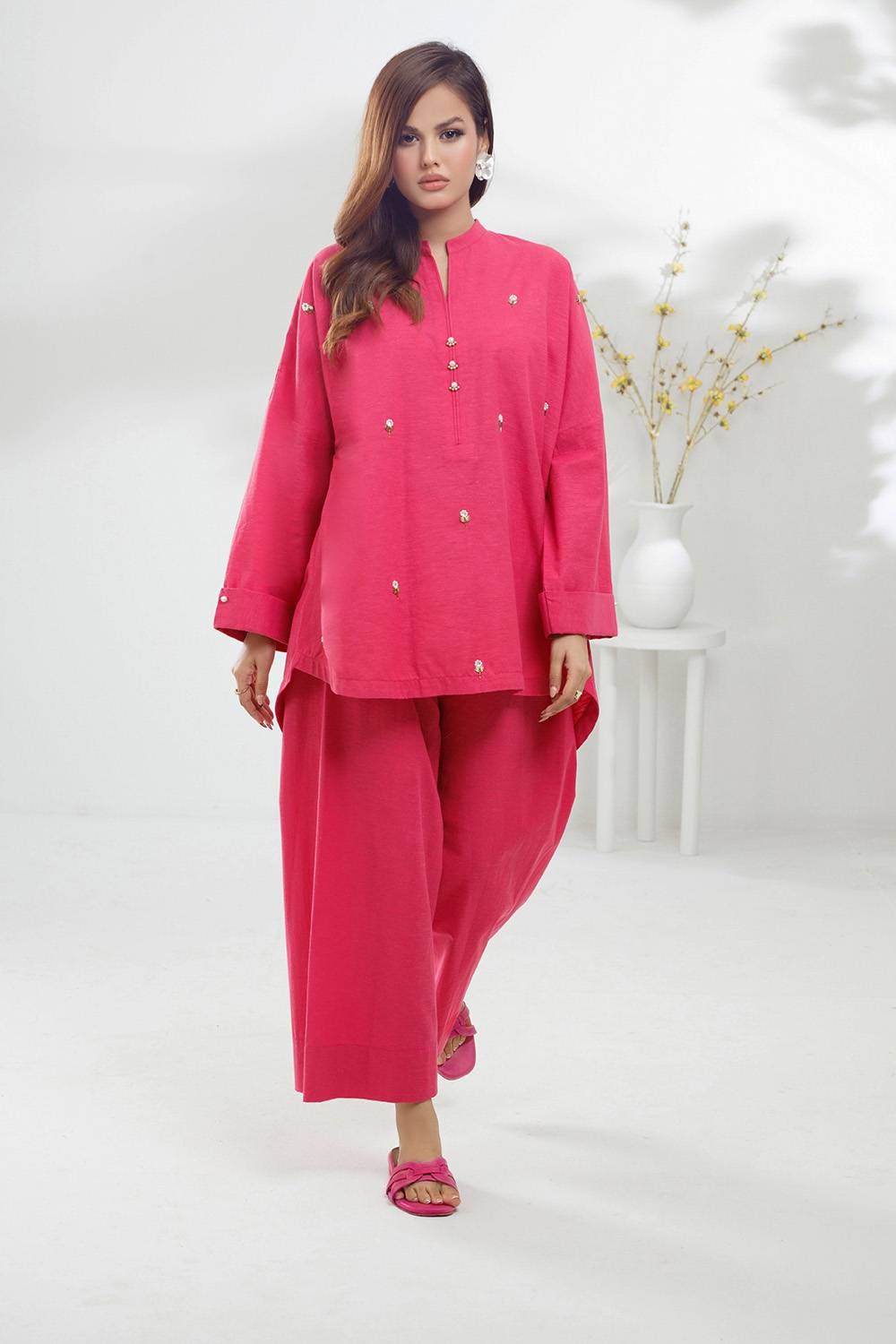 Poly Viscose Embellished Co-Ord Set