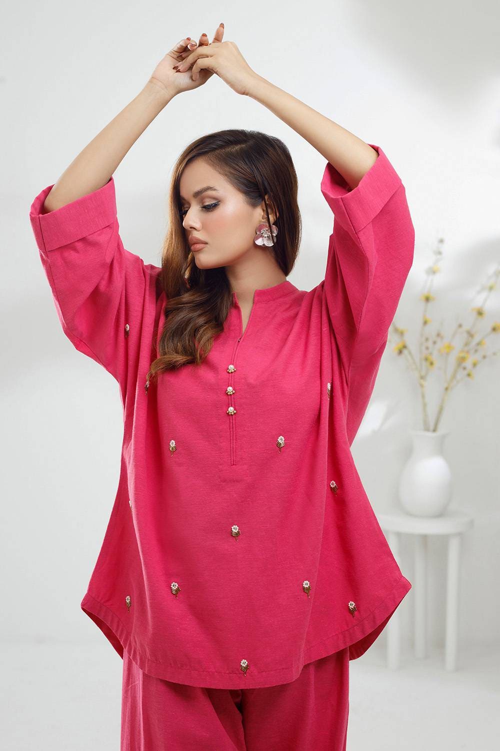 Poly Viscose Embellished Co-Ord Set