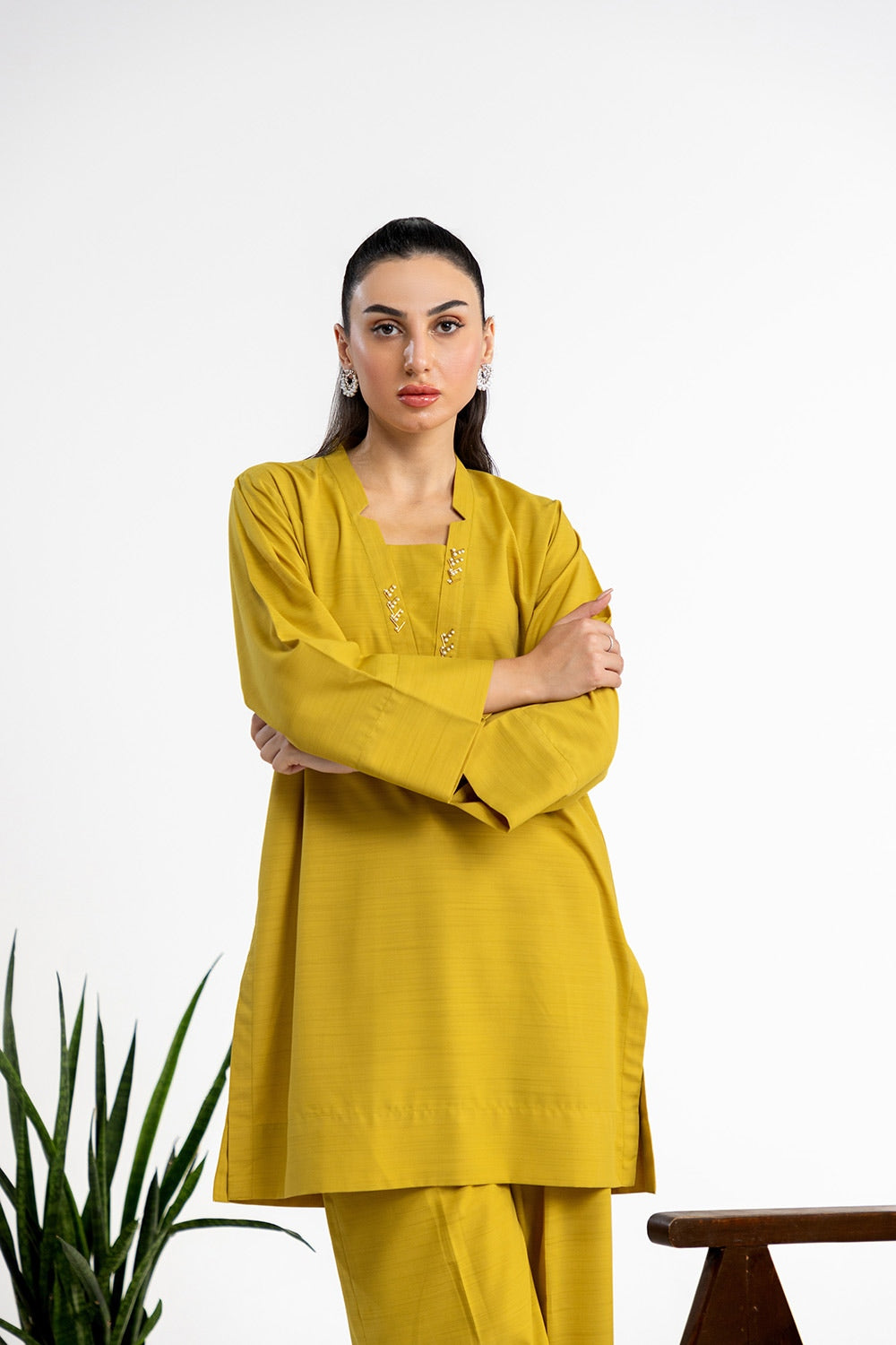 Dobby Embellished Co-Ord Set IPST-44184
