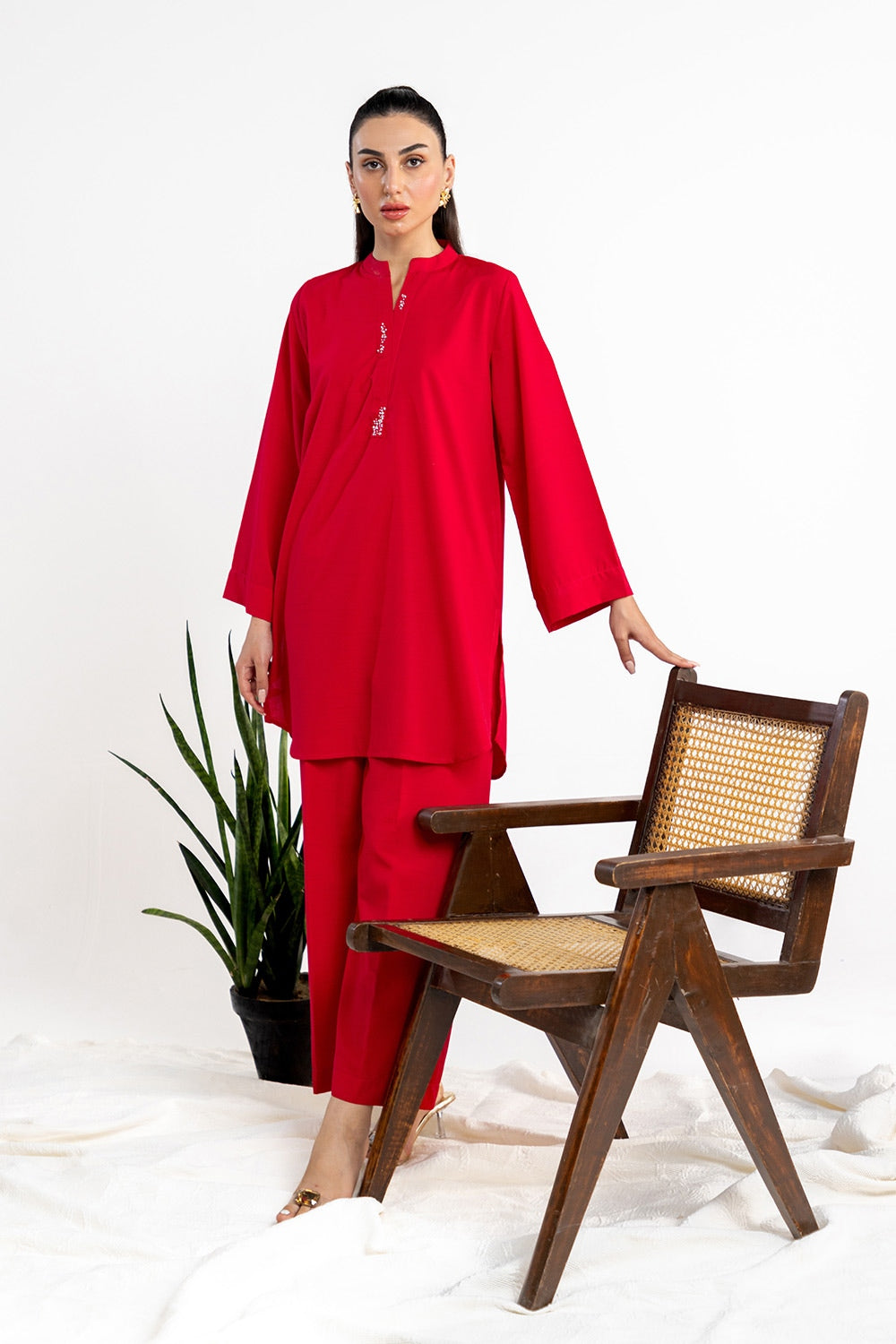 Dobby Embellished Co-Ord Set