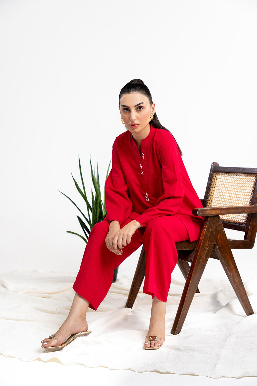 Dobby Embellished Co-Ord Set