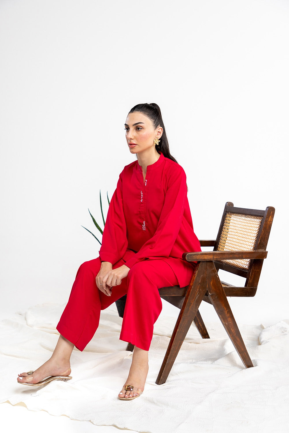 Dobby Embellished Co-Ord Set