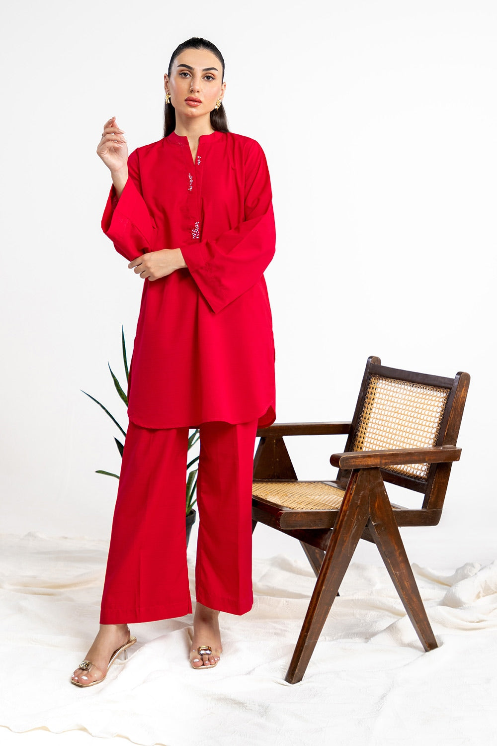 Dobby Embellished Co-Ord Set