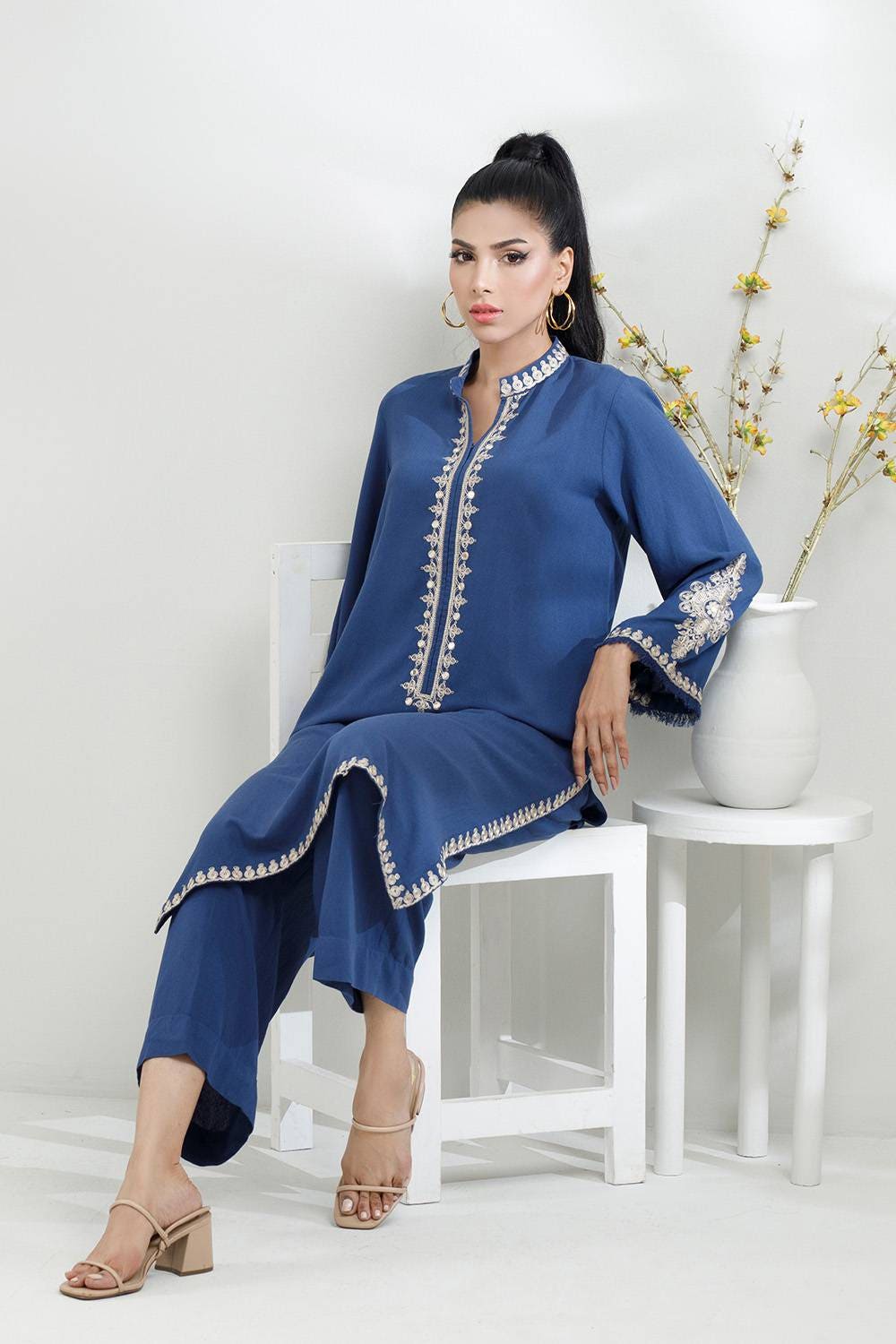 Viscose Embroidered Co-Ord Set