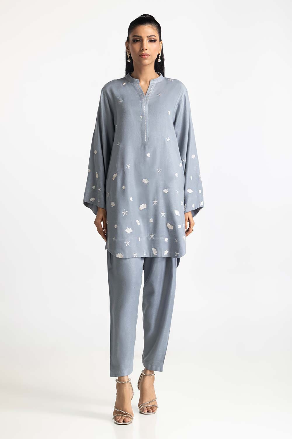 Twill Viscose Embroidered Shirt And Trouser IPST-44192