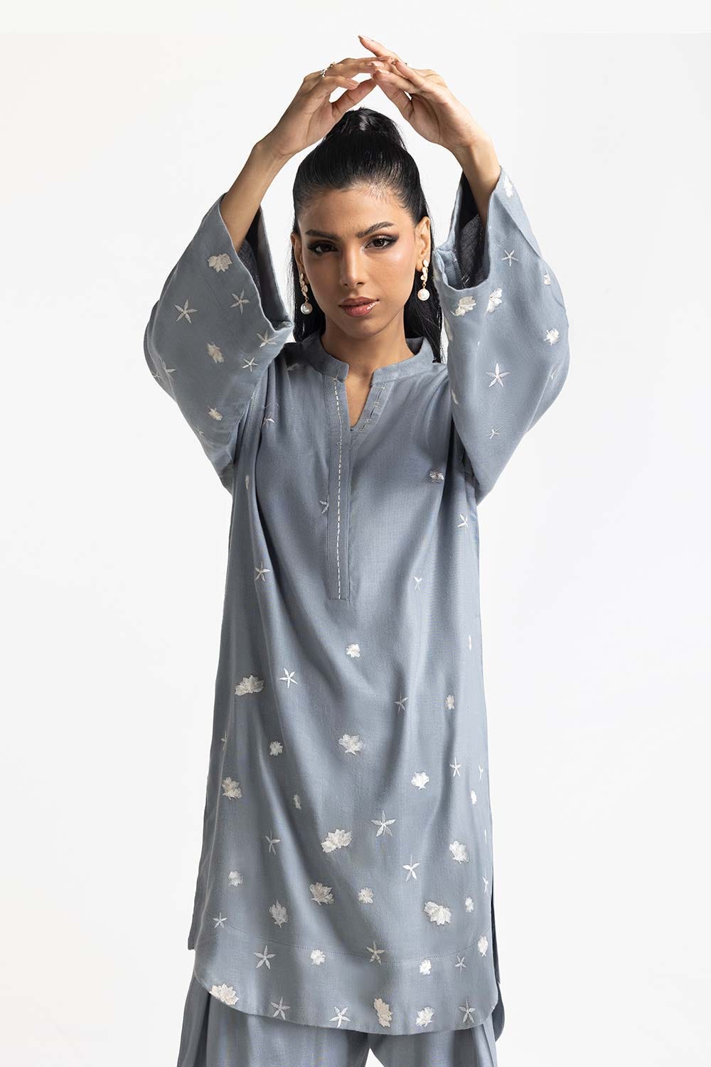 Twill Viscose Embroidered Shirt And Trouser IPST-44192