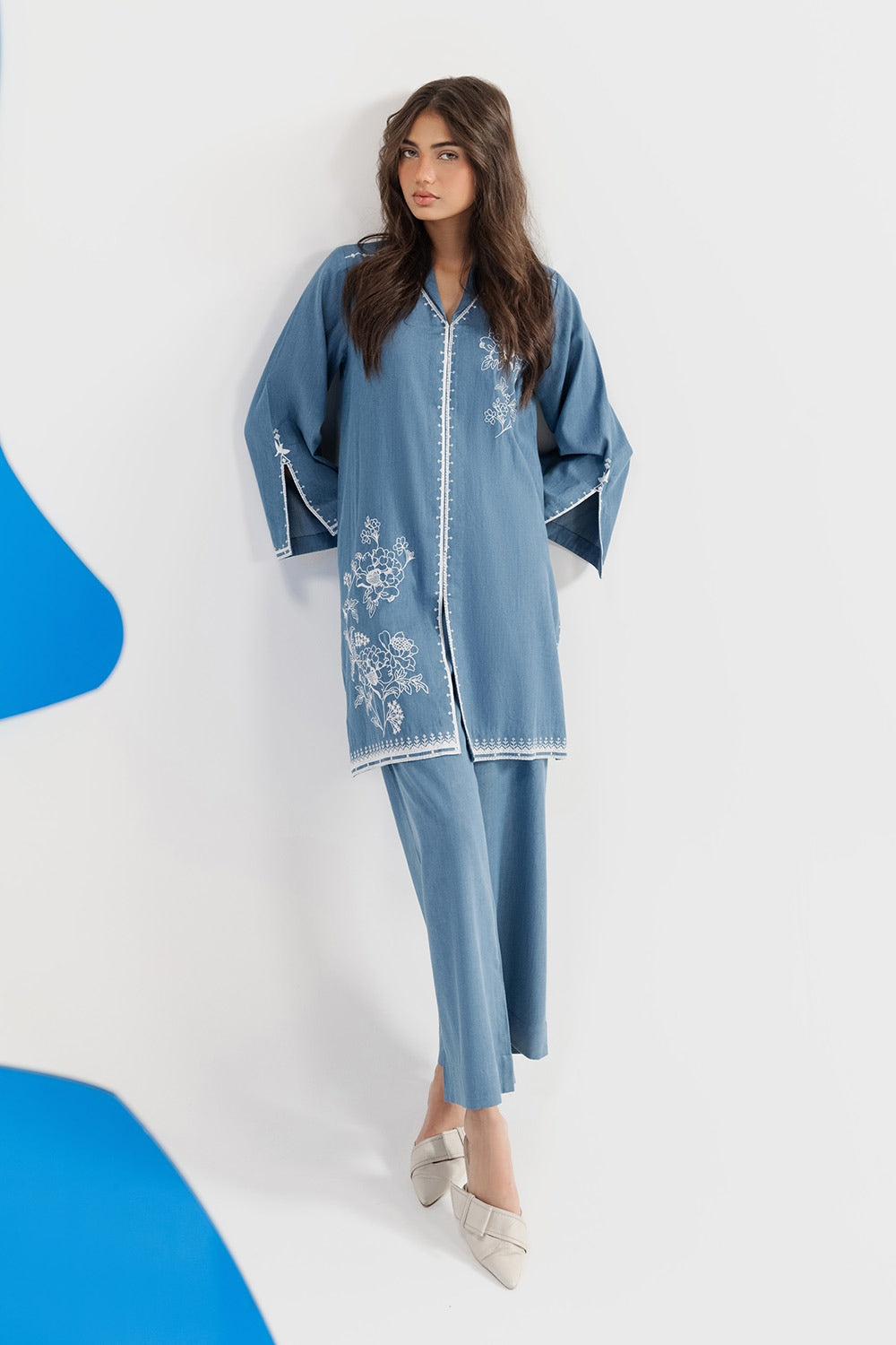 Denim Embroidered Shirt IPST-44196-S