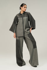 Denim Embellished Button Down Shirt IPST-44200-S