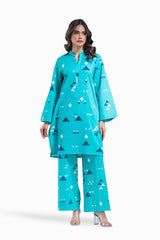 Cross Slub Printed Co-Ord Set IPST-44206