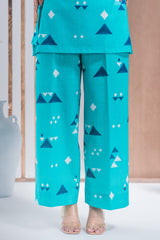 Cross Slub Printed Co-Ord Set IPST-44206