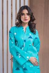 Cross Slub Printed Co-Ord Set IPST-44206