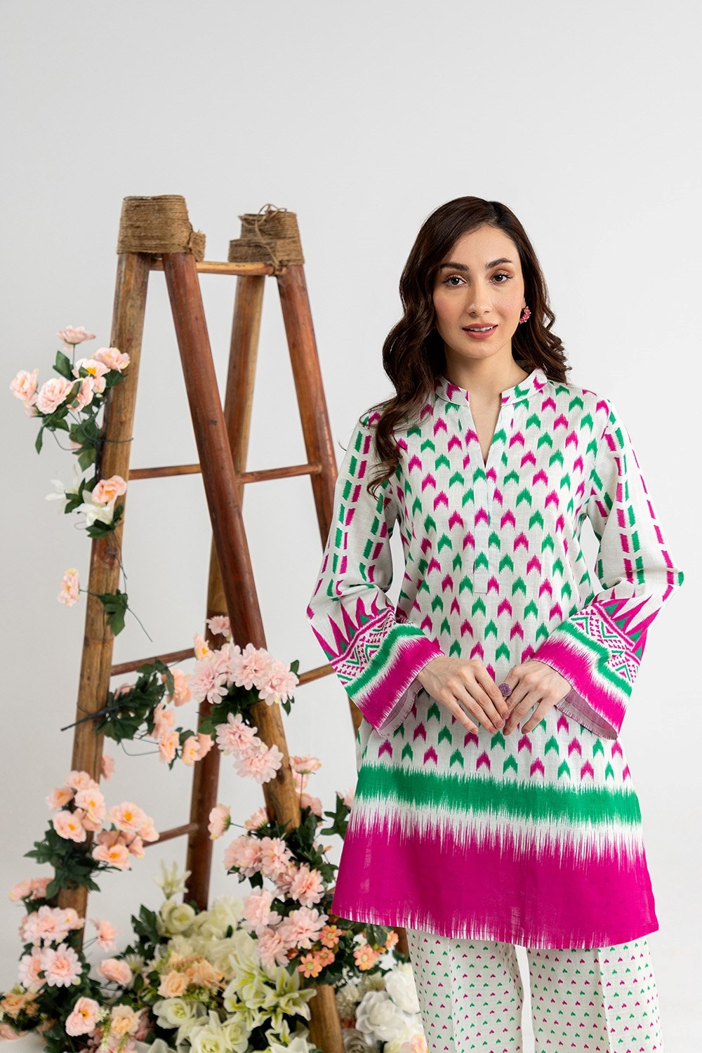 Cross Slub Printed Shirt And Trouser IPST-44207