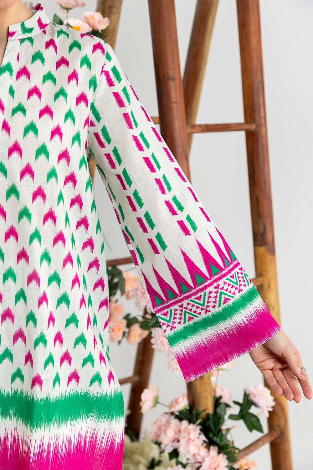 Cross Slub Printed Shirt And Trouser IPST-44207