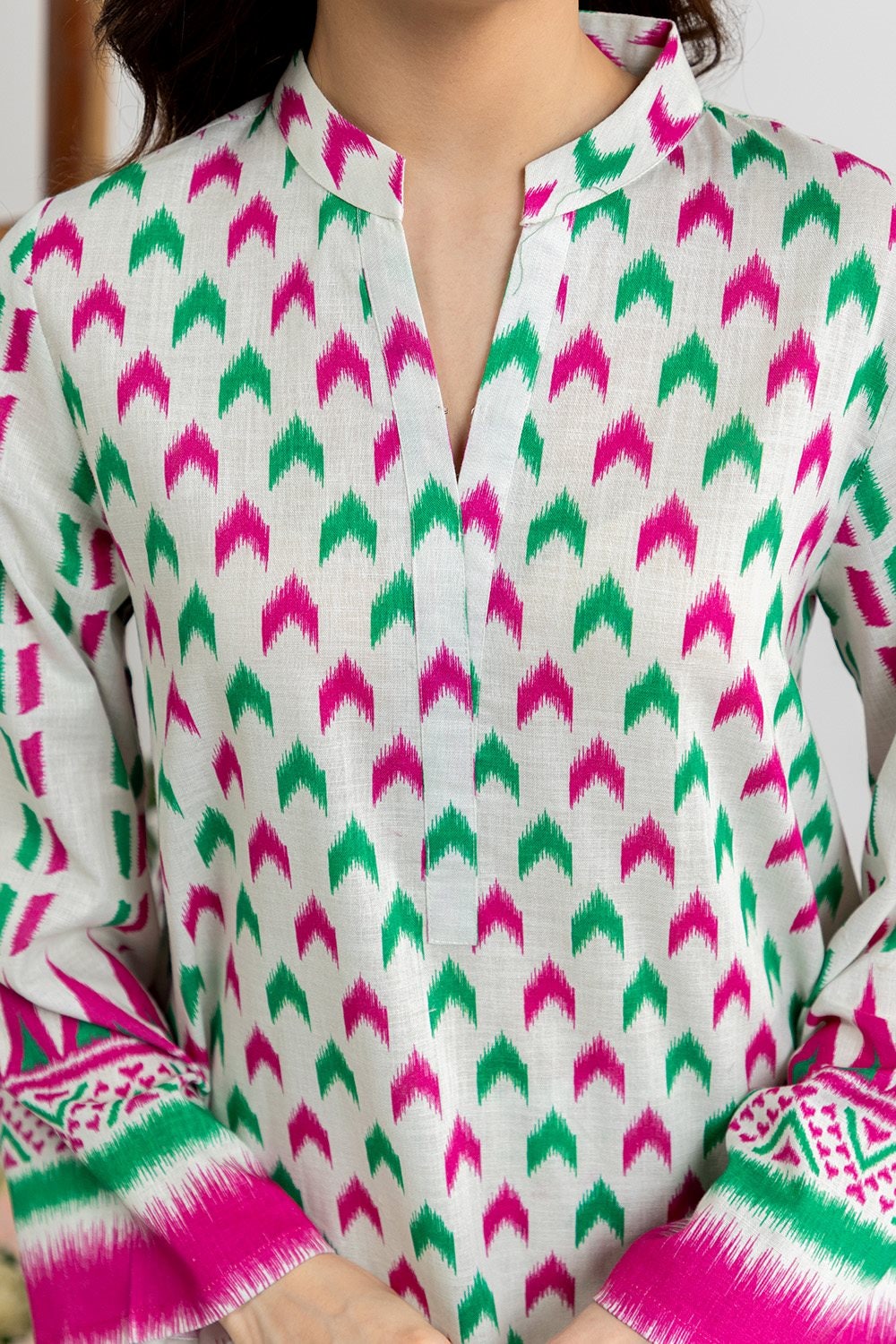 Cross Slub Printed Shirt And Trouser IPST-44207
