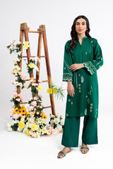 Cross Slub Block Printed Shirt And Trouser IPST-44216
